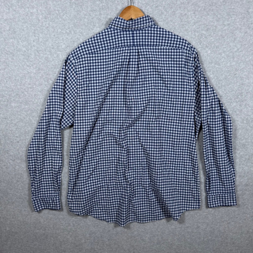 Polo Ralph Lauren Performance Gingham Dress Shirt XXL 2XL Navy Button Down Pony - Picture 3 of 11